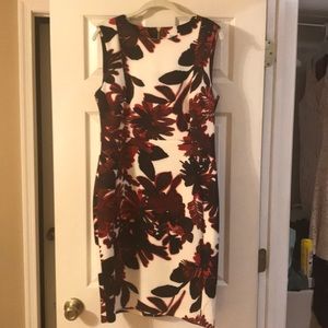 White red and black Calvin Klein sheath dress!